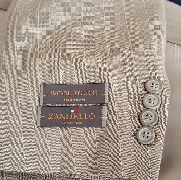 NWT ZANDELLO Le Collezioni Hand Tailor 3 PC MEN GRAY SUIT 46L 40W - Picture 9 of 10